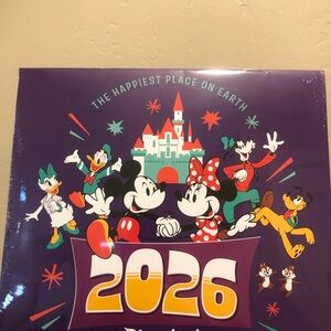 Disney 2026 Calendar with Mickey and Friends - Purple Cover